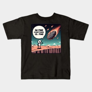 Apocalypse from space I'm fine everything is fine Kids T-Shirt